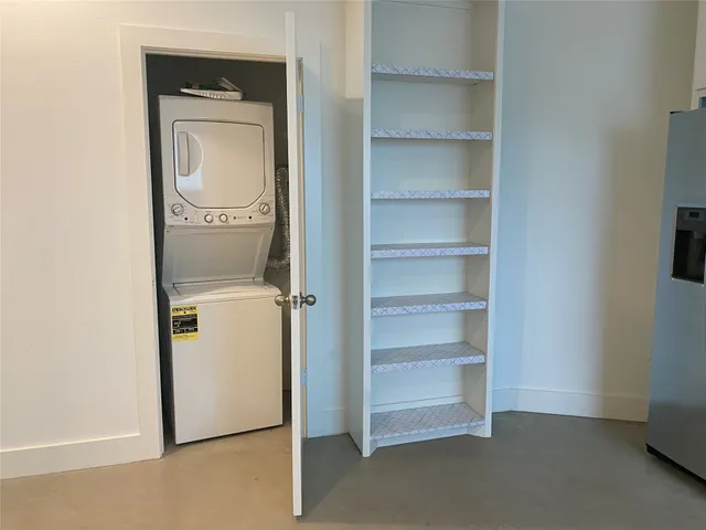 a room with a bench in it