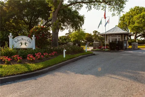 front view of a building with a yard