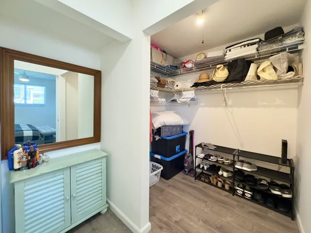 a room with storage and utility