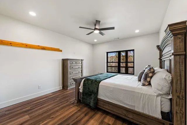 a view of a lake with a mountain