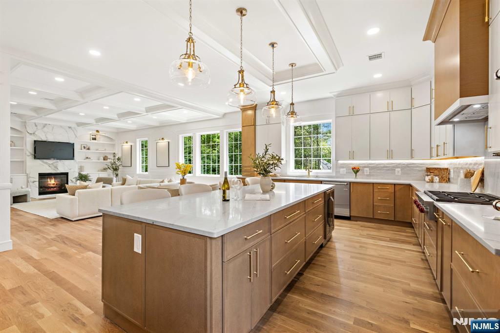 14 Beechwood Road Ho-Ho-Kus, NJ 07423 - Photo 6 of 31 a large kitchen with stainless steel appliances a sink and a wooden floors