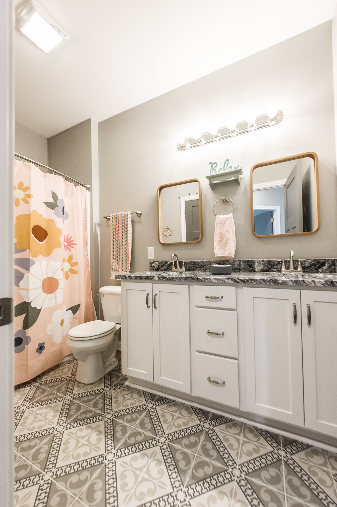1502 Rock Bridge Road Bethpage, TN 37022 - Photo 27 of 37 a bathroom with a granite countertop sink and a mirror