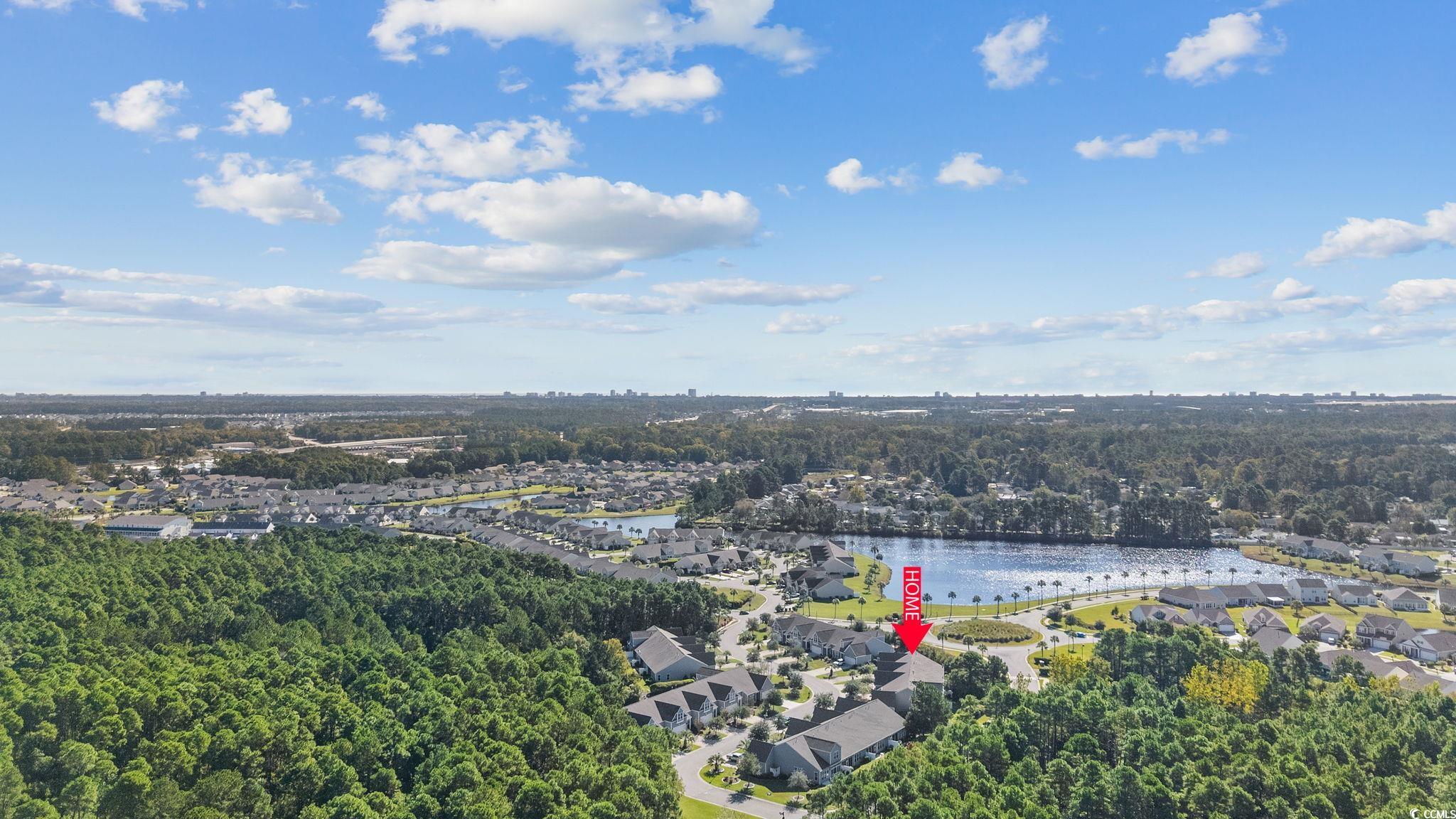 817 Arezzo Way, Unit 1001 Myrtle Beach, SC 29579 - Photo 40 of 40 Aerial view of residential area featuring a large body of water