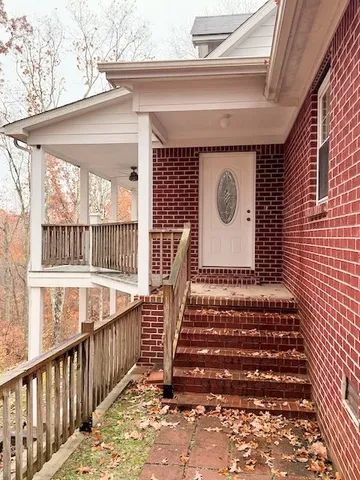 a front view of a house with entryway