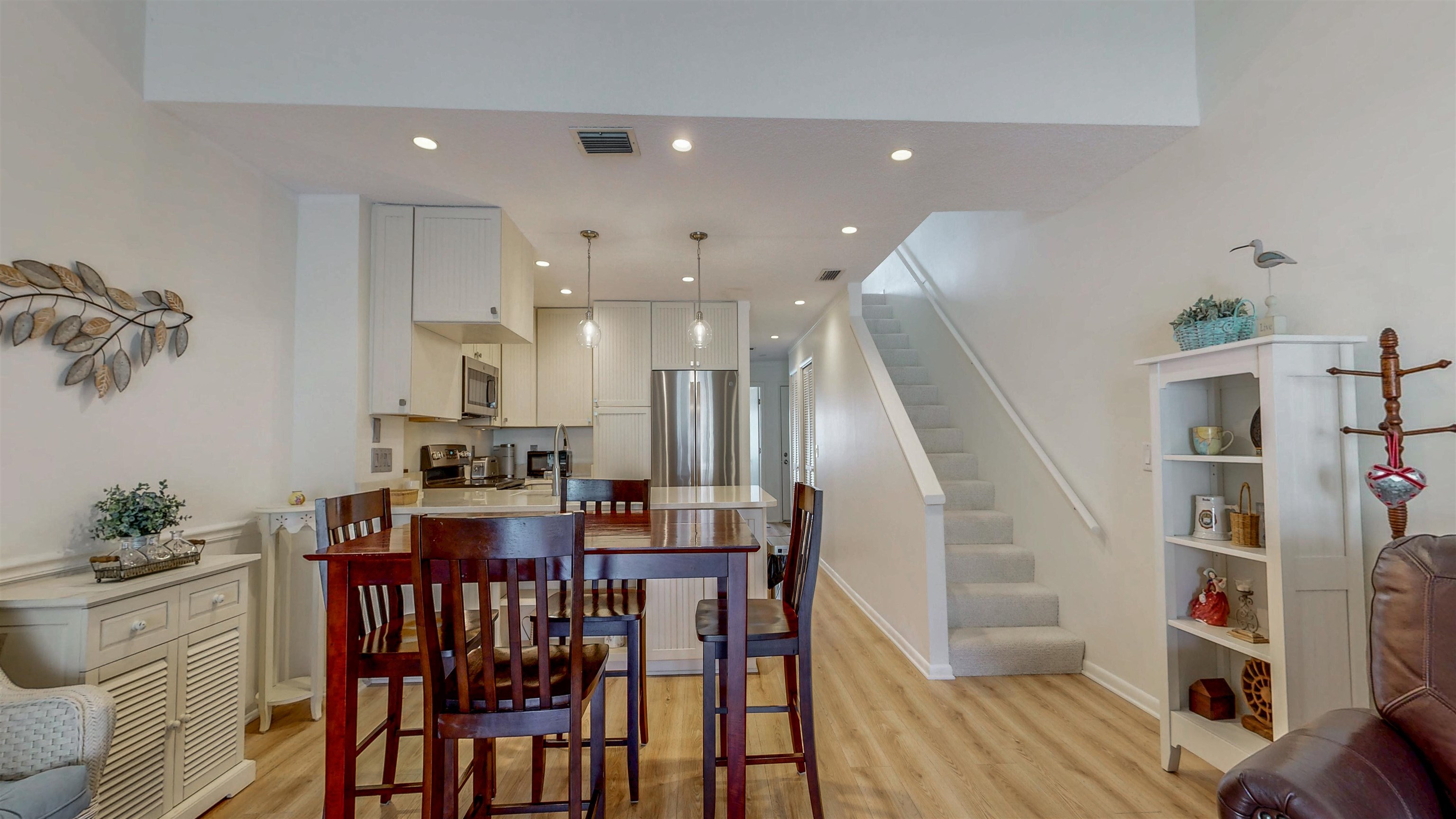 82 Village Las Palmas Circle St. Augustine, FL 32080 - Photo 18 of 58 Dining space featuring light wood-type flooring and recessed lighting