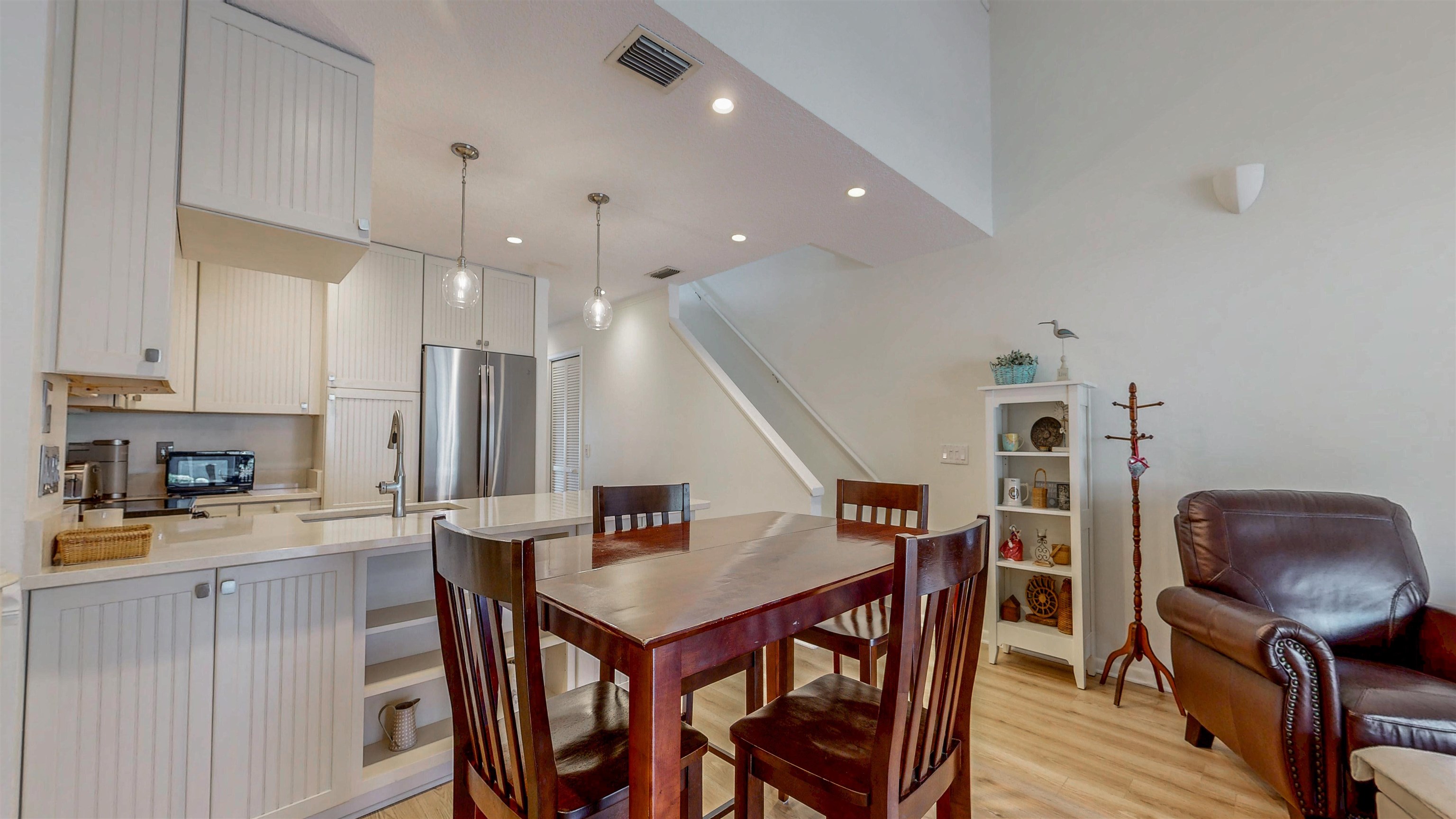 82 Village Las Palmas Circle St. Augustine, FL 32080 - Photo 19 of 58 Dining space with light wood-style flooring and recessed lighting