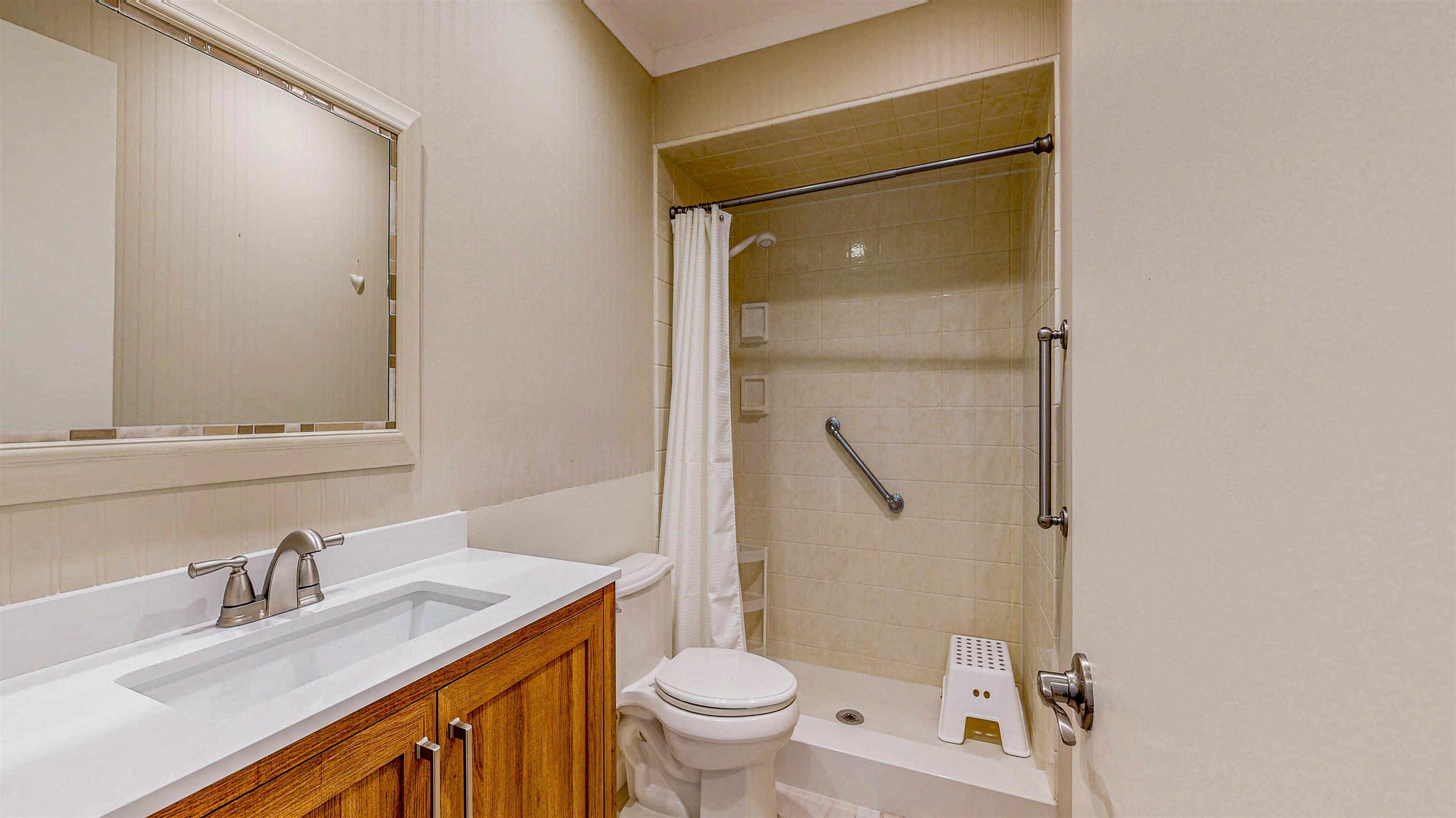 82 Village Las Palmas Circle St. Augustine, FL 32080 - Photo 56 of 58 Bathroom featuring vanity and a stall shower