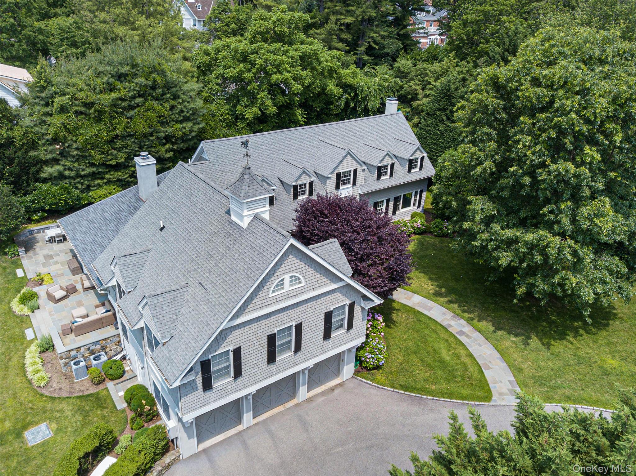 880 Forest Avenue Rye, NY 10580 - Photo 39 of 48 Aerial View of Front and Side of Home