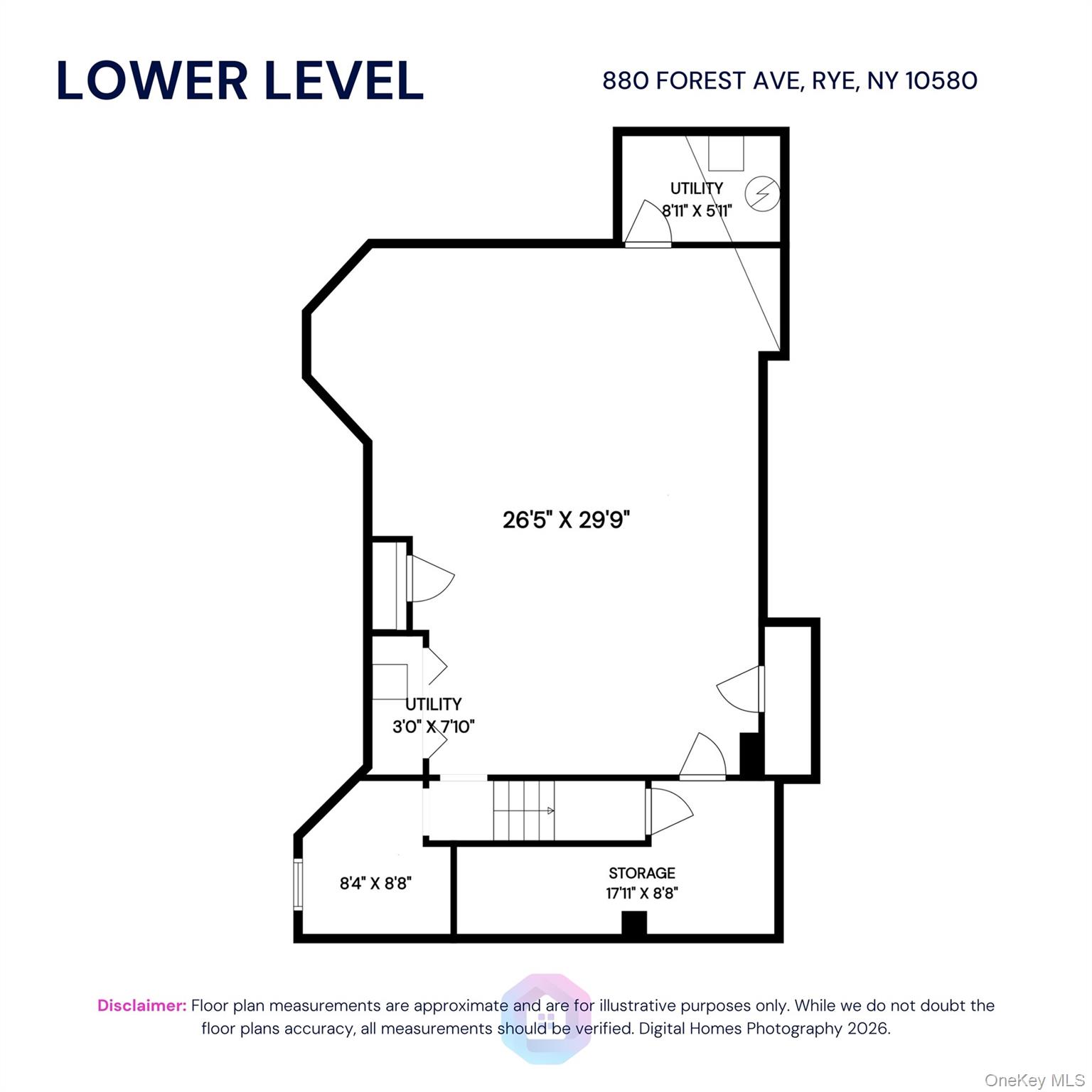 880 Forest Avenue Rye, NY 10580 - Photo 48 of 48 Basement Floor Plan