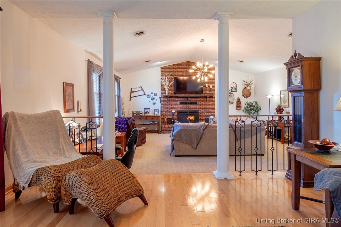 1127 Crone Road Memphis, IN 47143 - Photo 16 of 77 Living room flows into family room. Columns adde