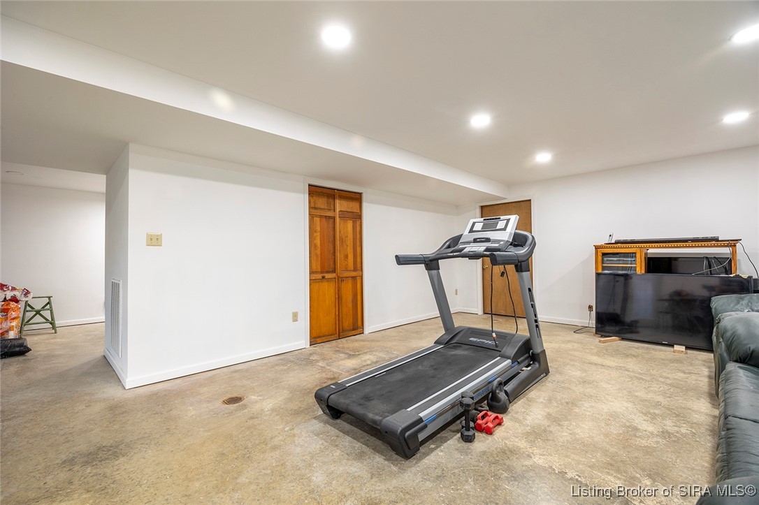 1127 Crone Road Memphis, IN 47143 - Photo 41 of 77 Lower level recreation room. Also has a floor dr