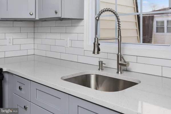 a close view of a sink and tap