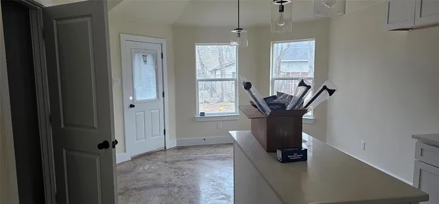 an empty room with a window