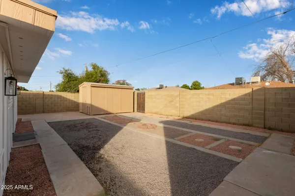 a backyard of a house