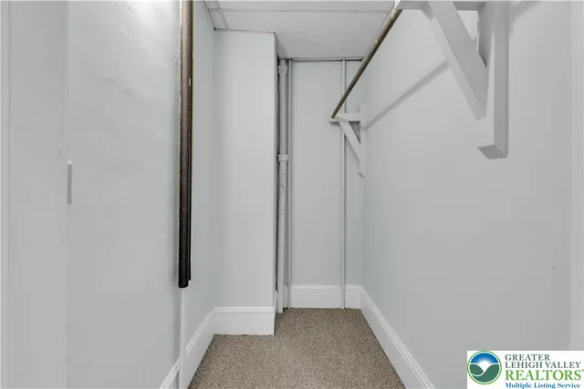 a view of hallway with stairs