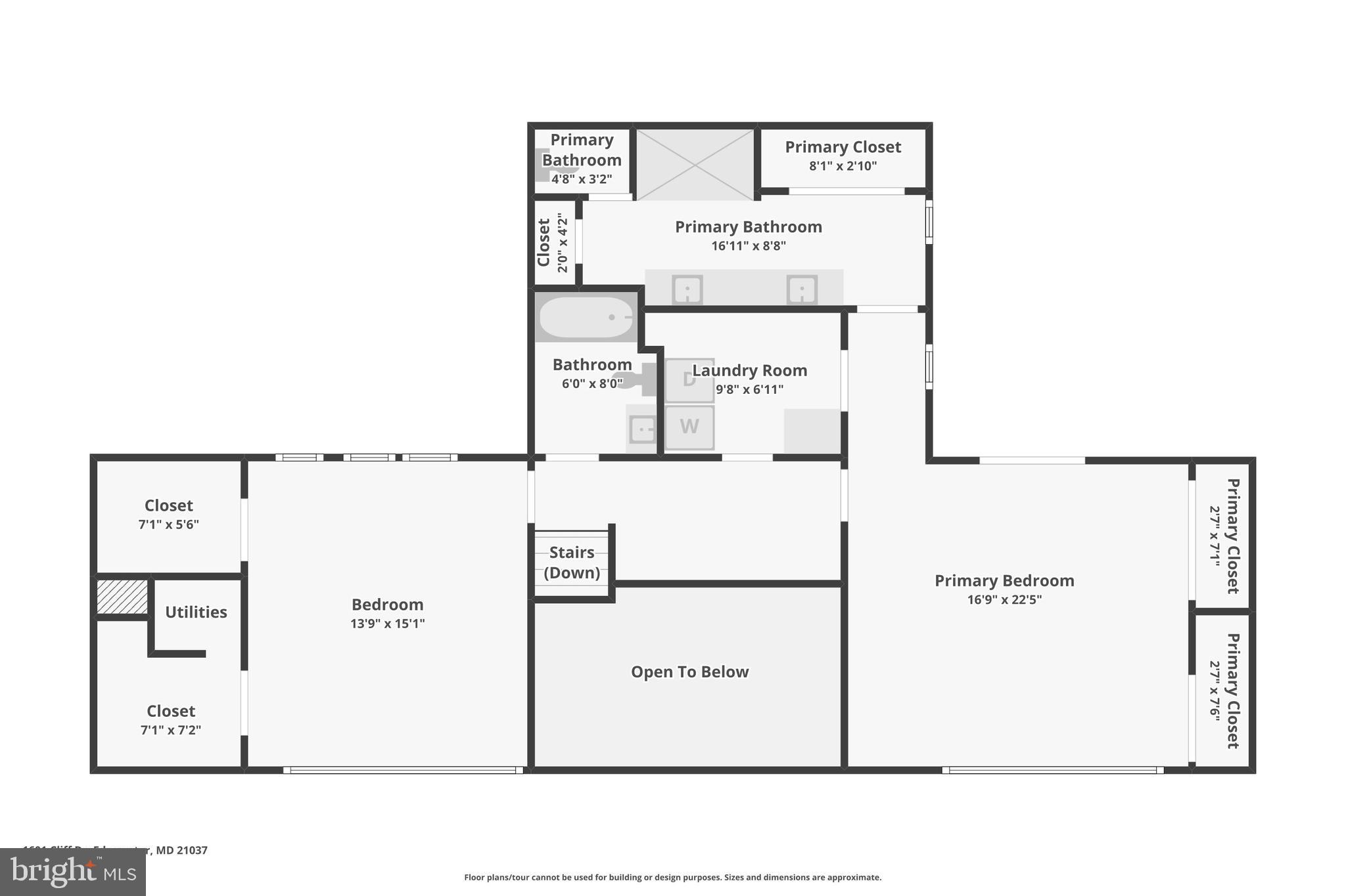 1601 Cliff Drive Edgewater, MD 21037 - Photo 84 of 86 Upper Level Floorplan
