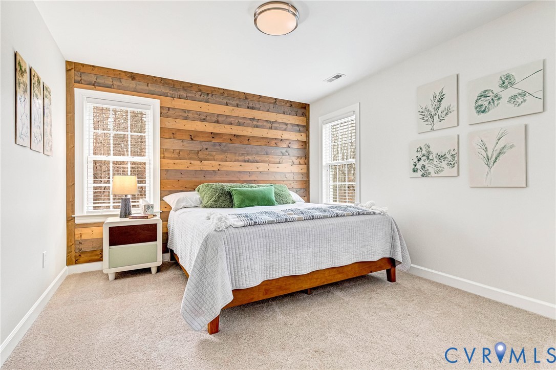 14436 Overlook Ridge Lane Beaverdam, VA 23015 - Photo 37 of 82 Bedroom 3 with stylish shiplap wall!