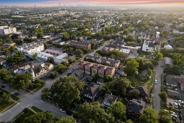 an aerial view of multiple house