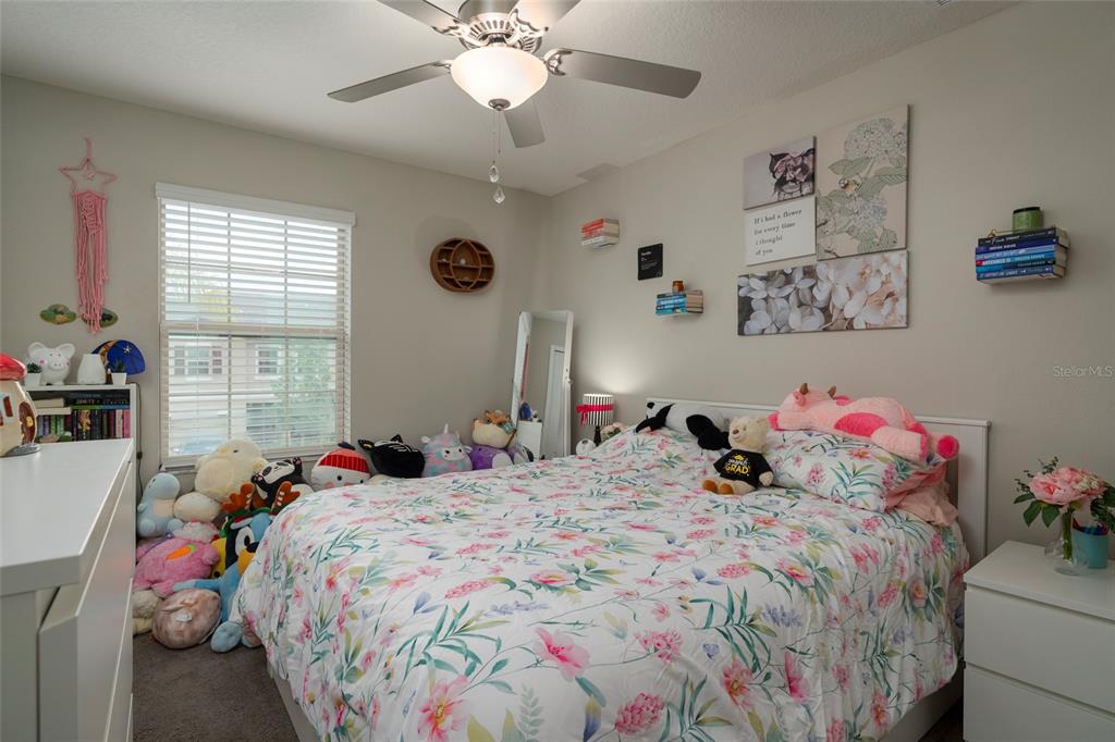 11704 Castine Street New Port Richey, FL 34654 - Photo 28 of 31 a bedroom with a bed and a chandelier