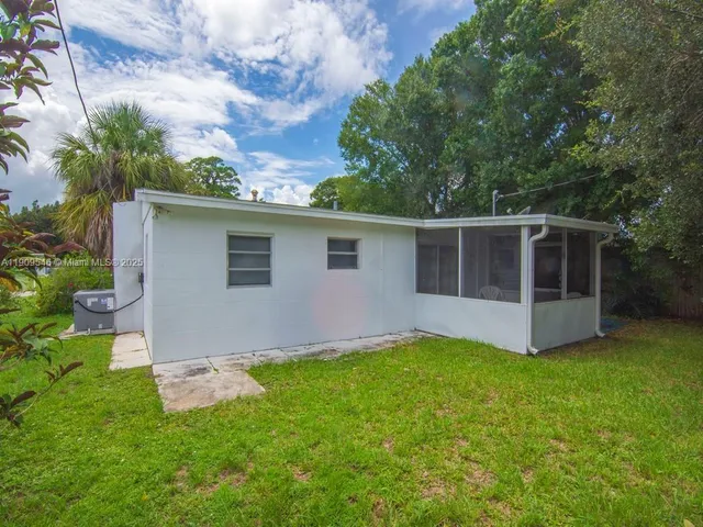 a backyard of a house