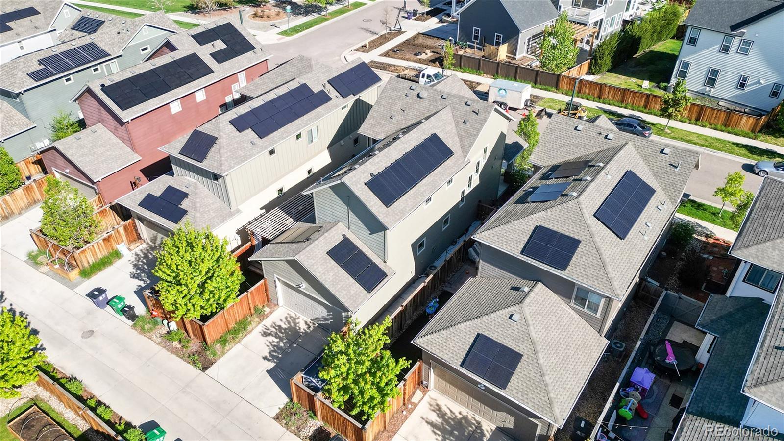 8728 54th Place Denver, CO 80238 - Photo 5 of 35 an aerial view of a house with a yard