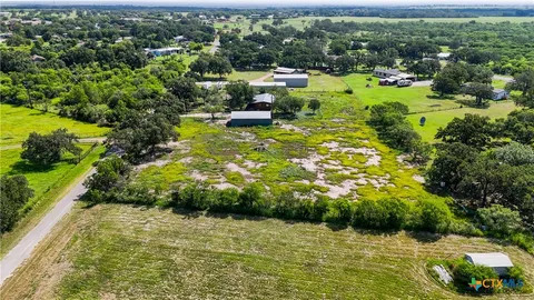 a view of a lake with houses