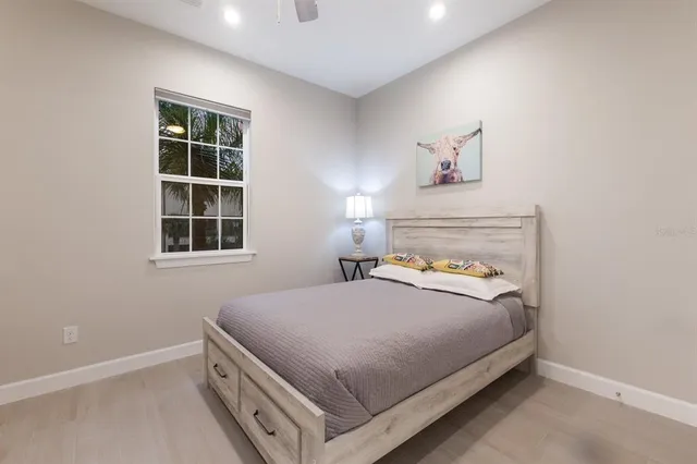 a view of a street with a yard