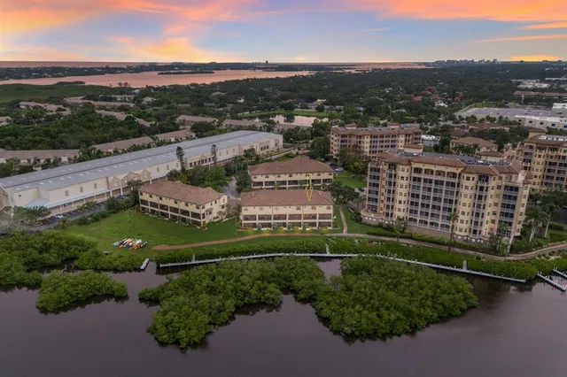 an aerial view of multiple house