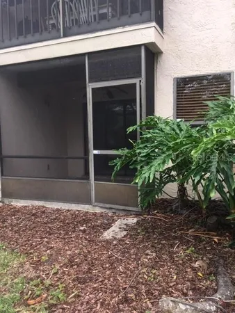 a view of a backyard