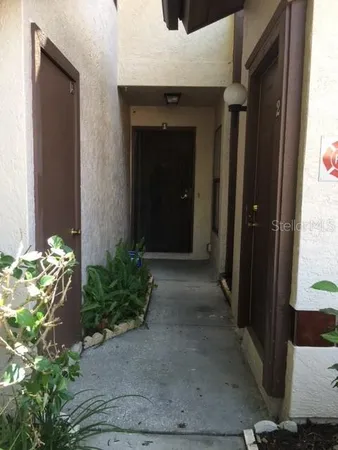 a view of a entryway door of the house