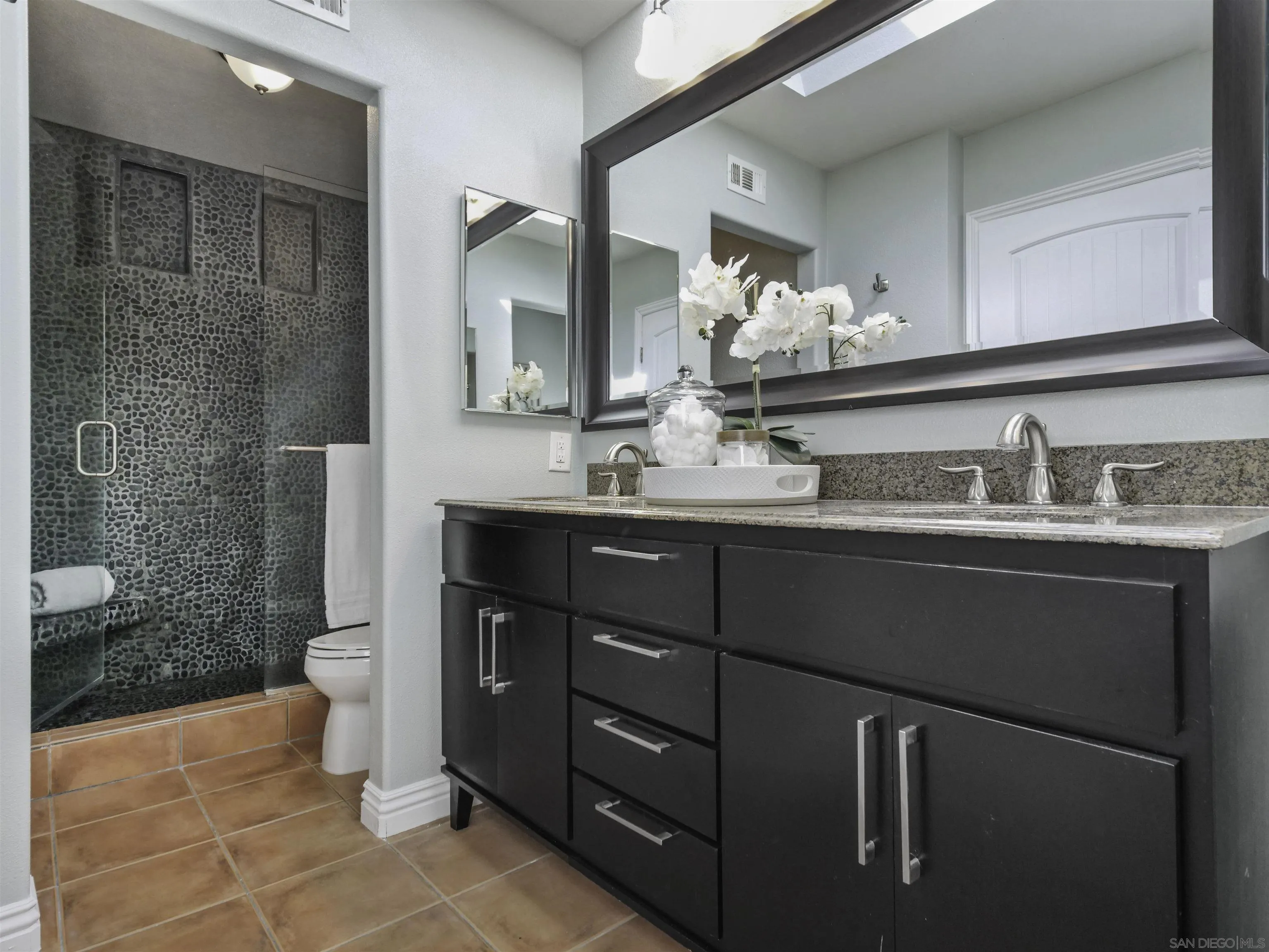 809 Sandbar Way Carlsbad, CA 92011 - Photo 20 of 39 a bathroom with a sink a toilet and shower