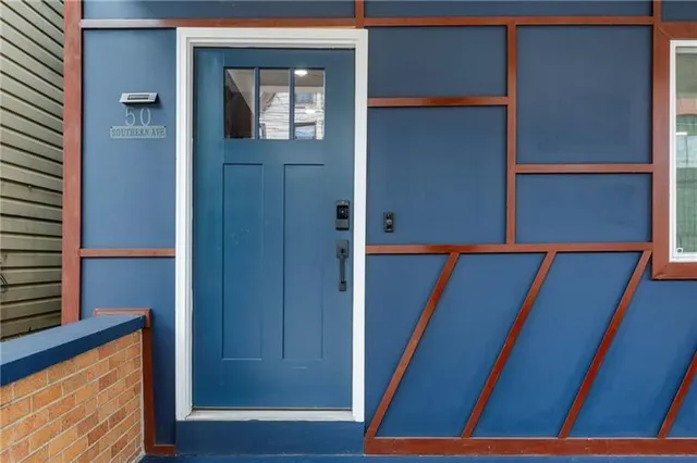 a view of front door