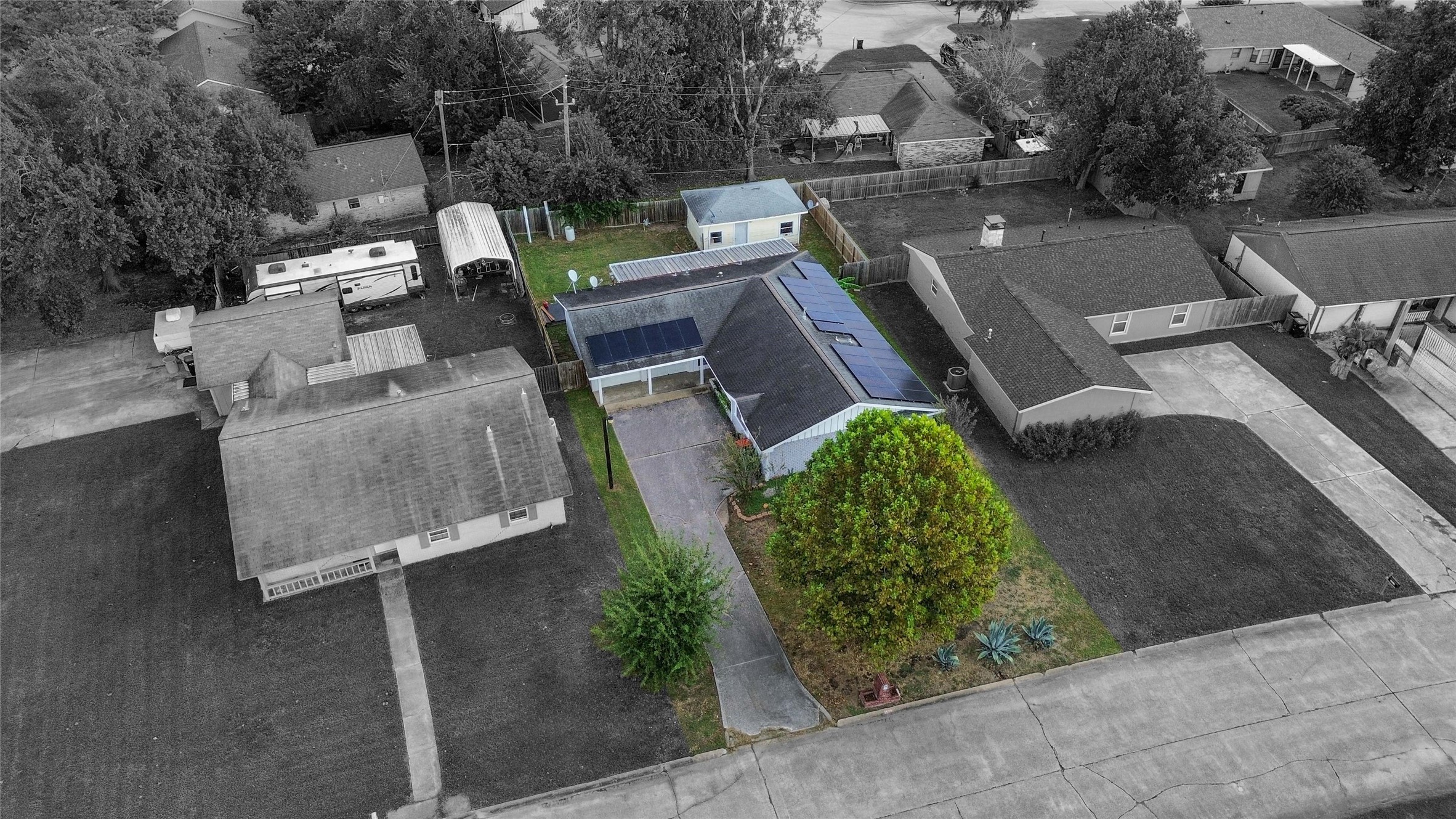 4522 Sage Circle Baytown, TX 77521 - Photo 3 of 33 an aerial view of a house with a garden space