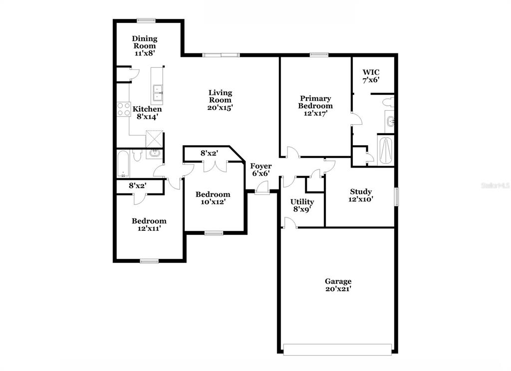 1187 Moyle Way Mascotte, FL 34753 - Photo 16 of 16 a picture of a floor plan