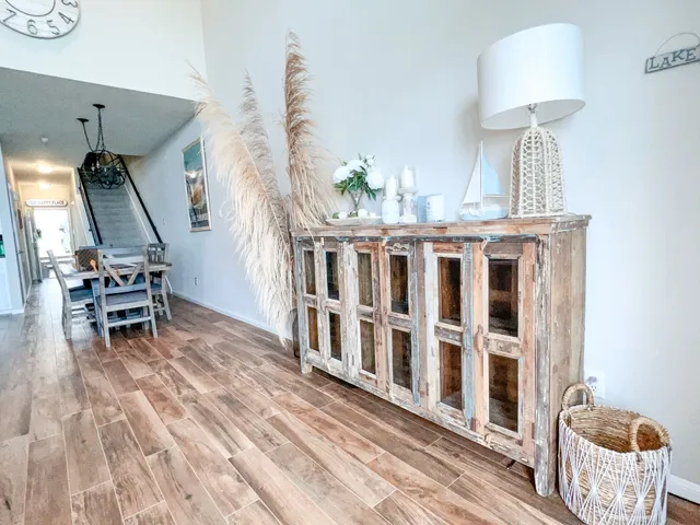 a view of a chairs and table in a patio