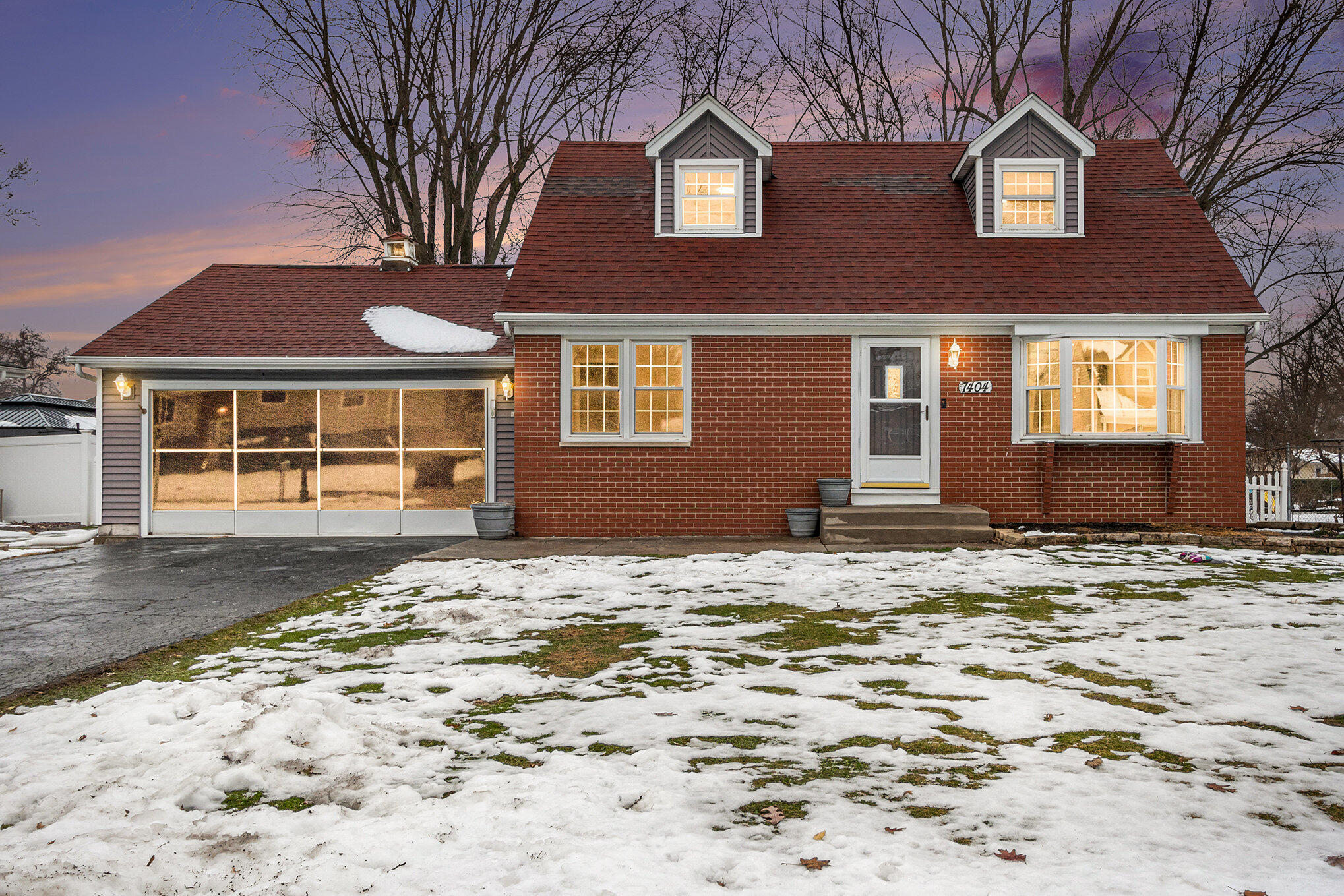 a front view of a house