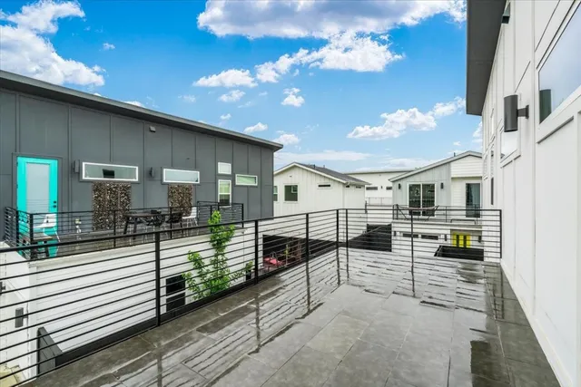 a view of a porch with chairs