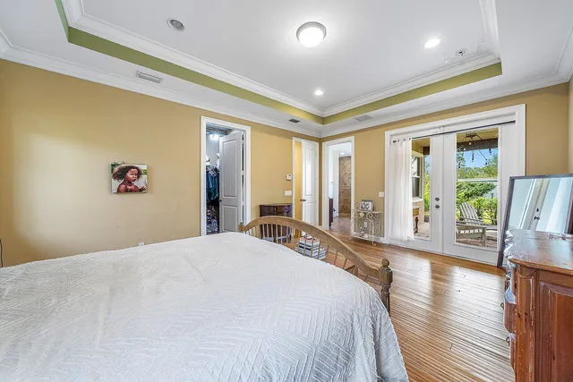 a view of an empty room with a cabinet