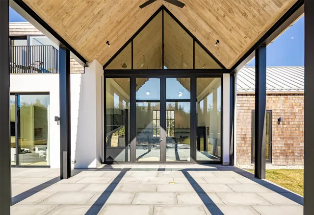 a view of a room with trees