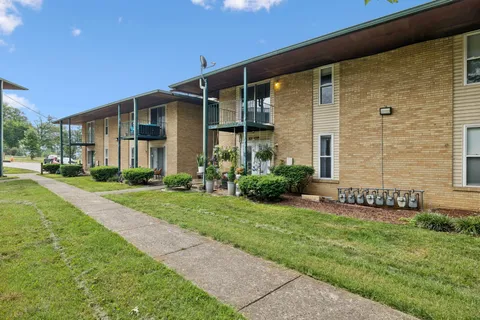 a front view of house with yard