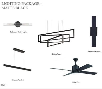 512 Gordon Street, Unit 603 Durham, NC 27701 - Photo 15 of 47 Matte Black Lighting Package