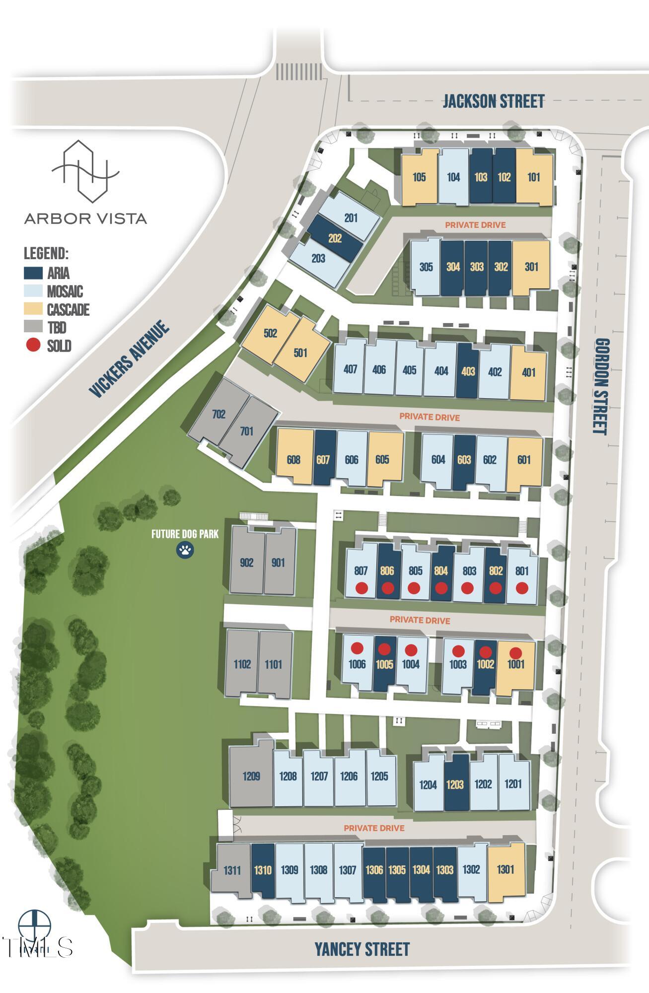 512 Gordon Street, Unit 603 Durham, NC 27701 - Photo 16 of 47 Arbor Vista Site Map
