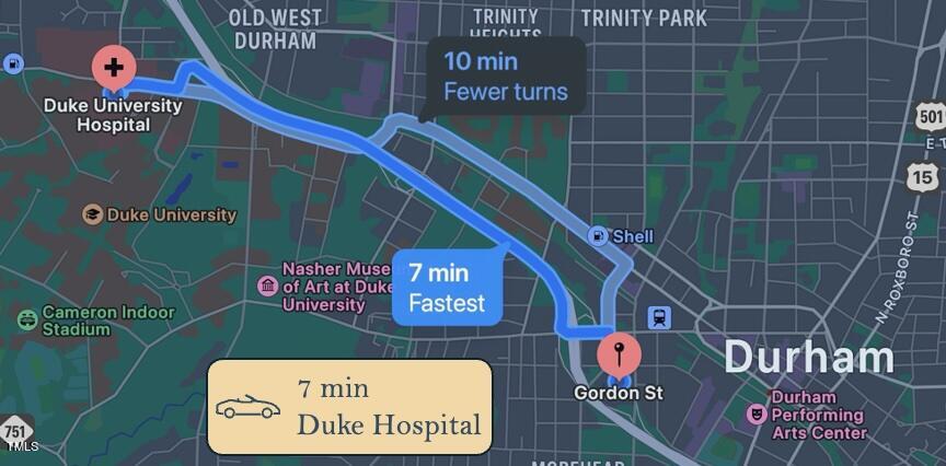 512 Gordon Street, Unit 603 Durham, NC 27701 - Photo 36 of 47 7 minute drive to Duke Hospital