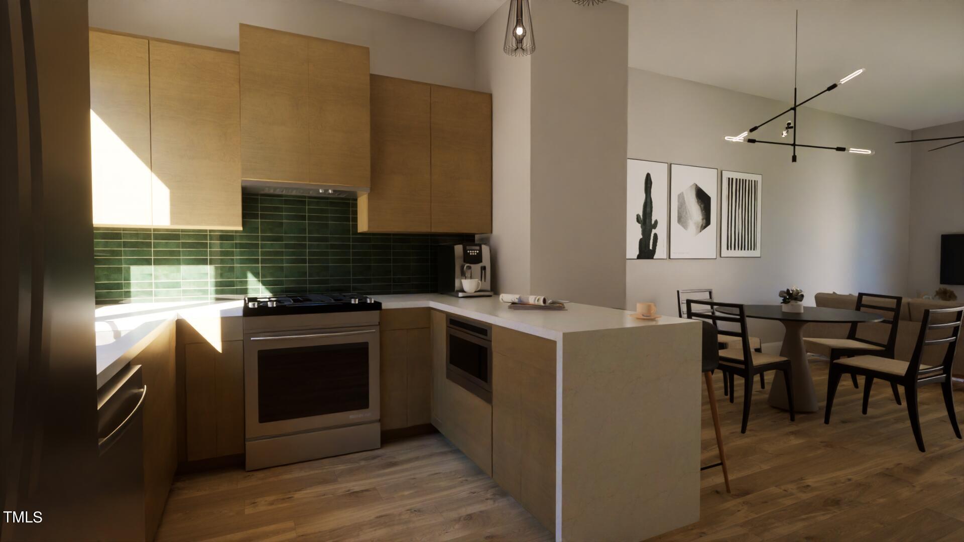 512 Gordon Street, Unit 603 Durham, NC 27701 - Photo 6 of 47 Aria Kitchen Overlooking Dining