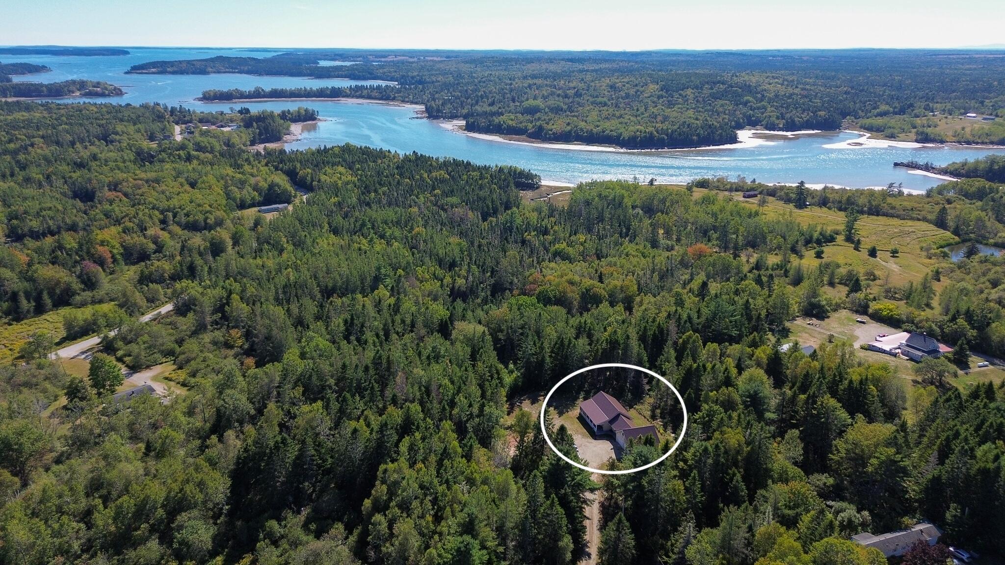 101 Roque Bluffs Road Jonesboro, ME 04648 - Photo 36 of 43 Aerial- Water & House