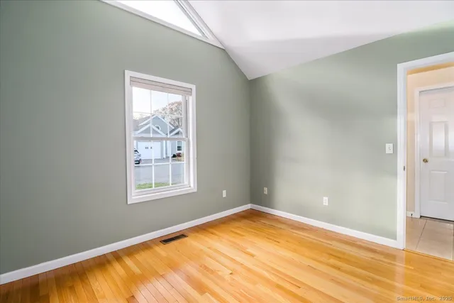 an empty room with window