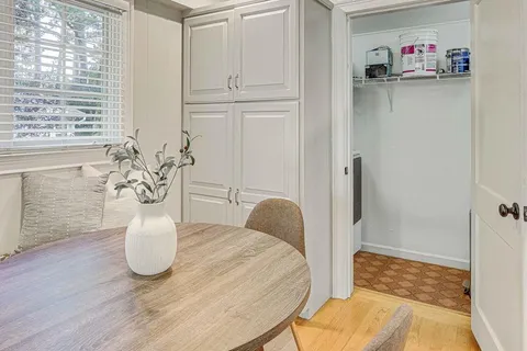 a bathroom with a tub and shower