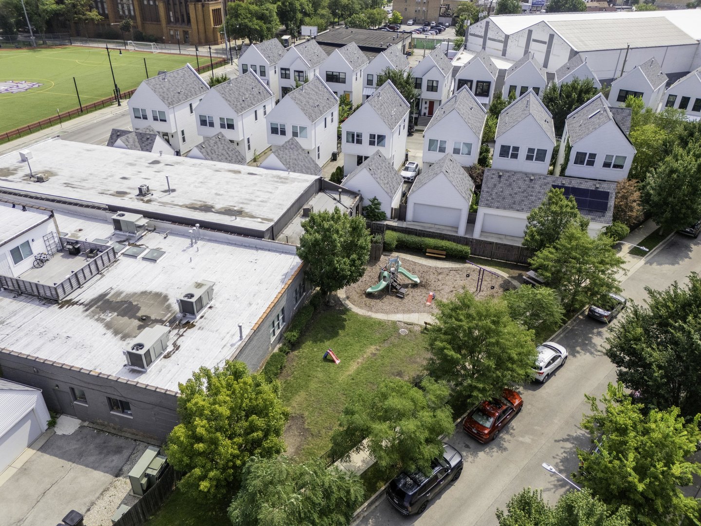 3650 North Kenneth Avenue Chicago, IL 60641 - Photo 36 of 39 an aerial view of a house with a yard and lake view