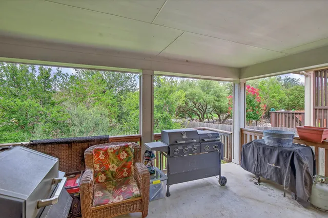 a view of a city from a balcony