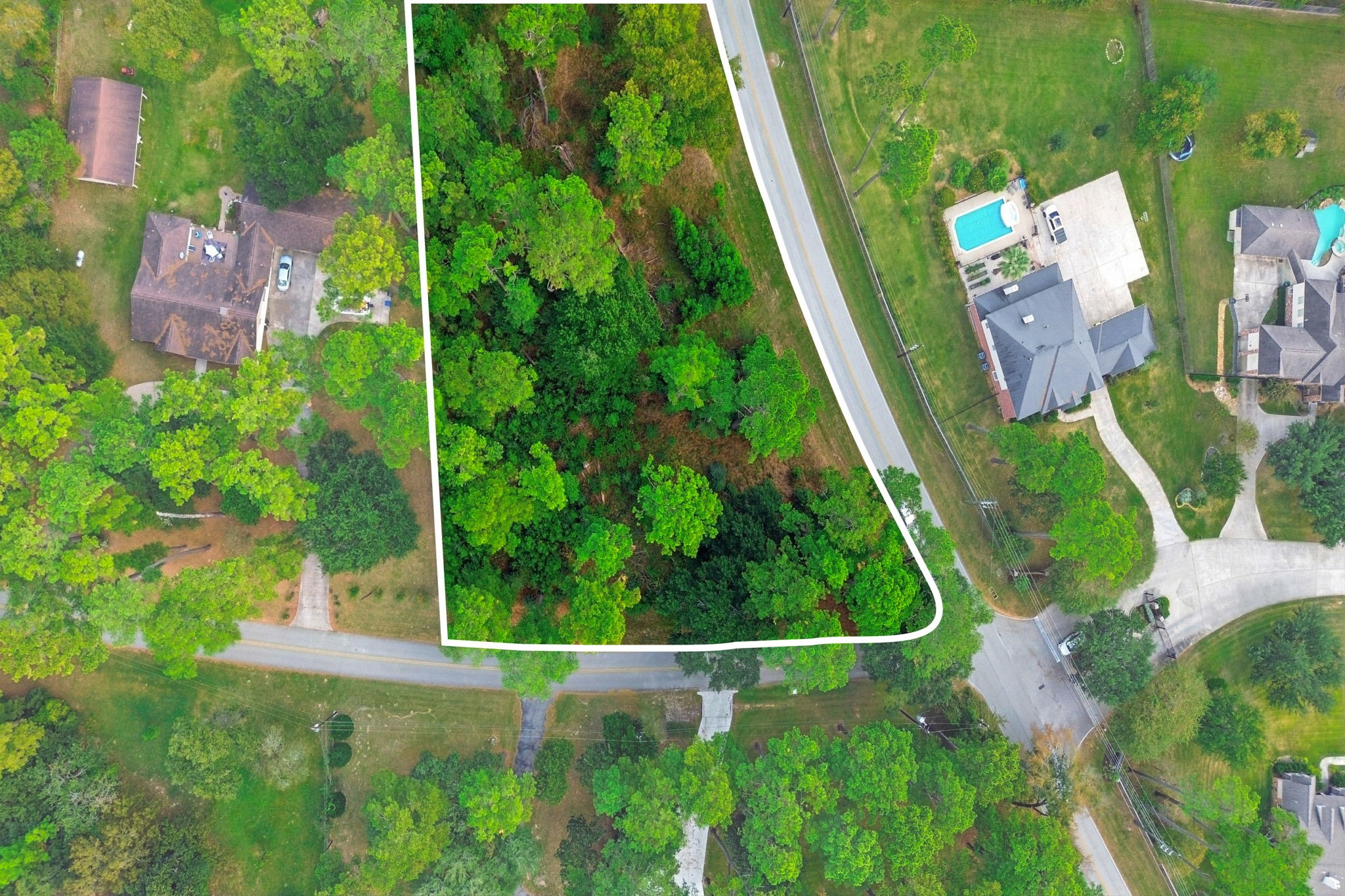 0 Keen Road Tomball, TX 77377 - Photo 5 of 16 an aerial view of multiple houses with yard